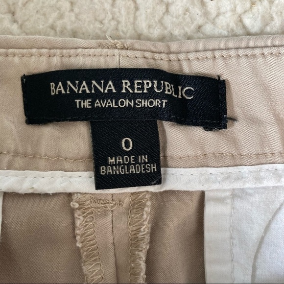 Banana Republic Avalon Khaki Chino Shorts Tan Cream Brown XSmall 0 - Picture 7 of 7